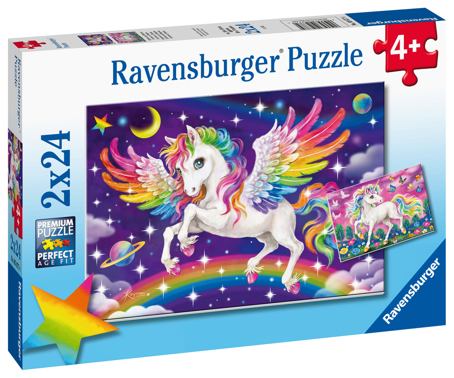 Ravensburger Unicorn & Pegasus, 2x 24pc