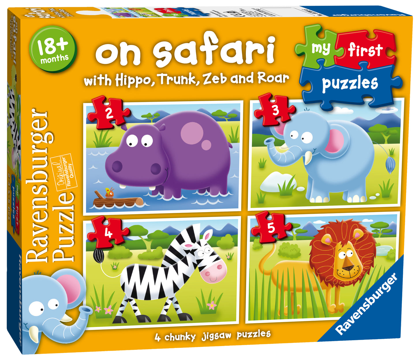 Ravensburger On Safari My First Puzzles (2,3,4,5pc)