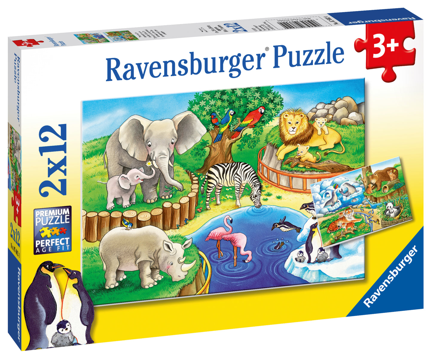 Ravensburger Time at the Zoo, 2x 12pc