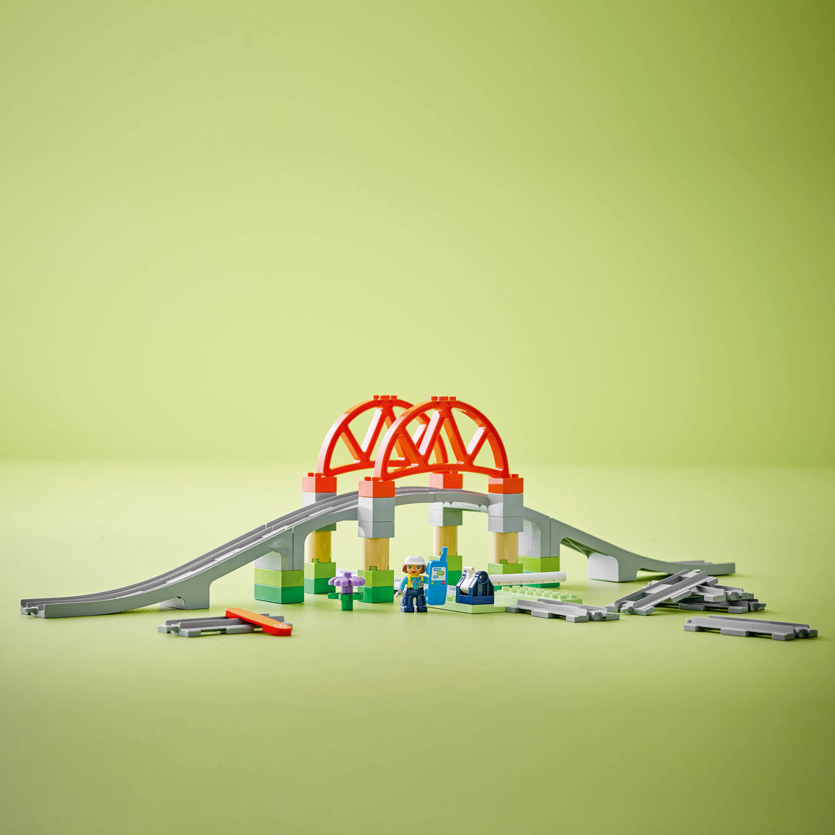 LEGO DUPLO Town 10426 Train Bridge and Tracks Expansion Set
