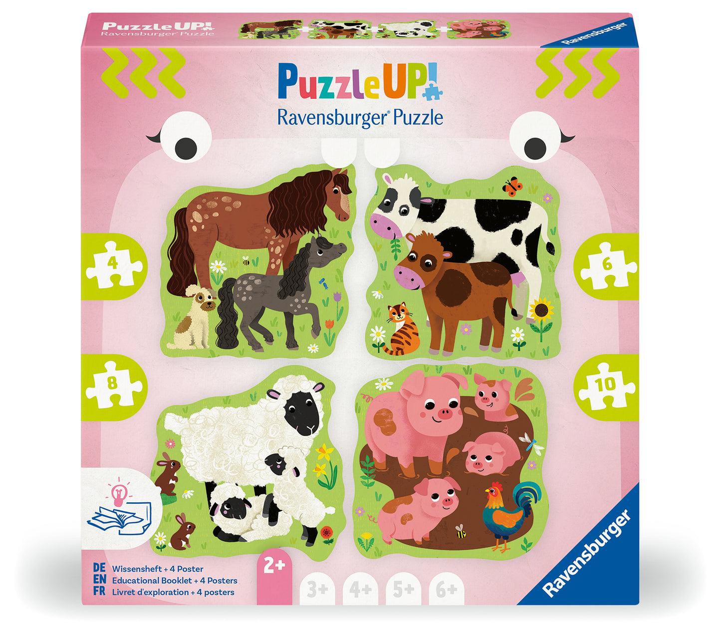 Ravensburger Puzzle Up Farm Animals (4,6,8,10pc)
