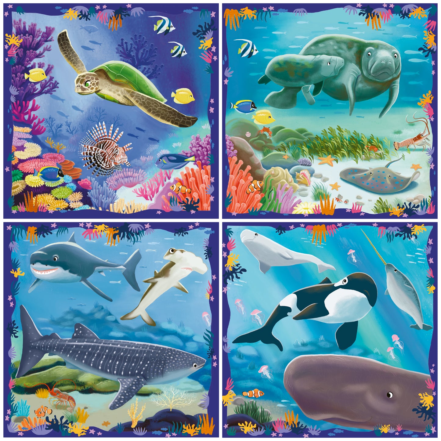 Ravensburger Puzzle Up Ocean Life (64,72,81,90pc)