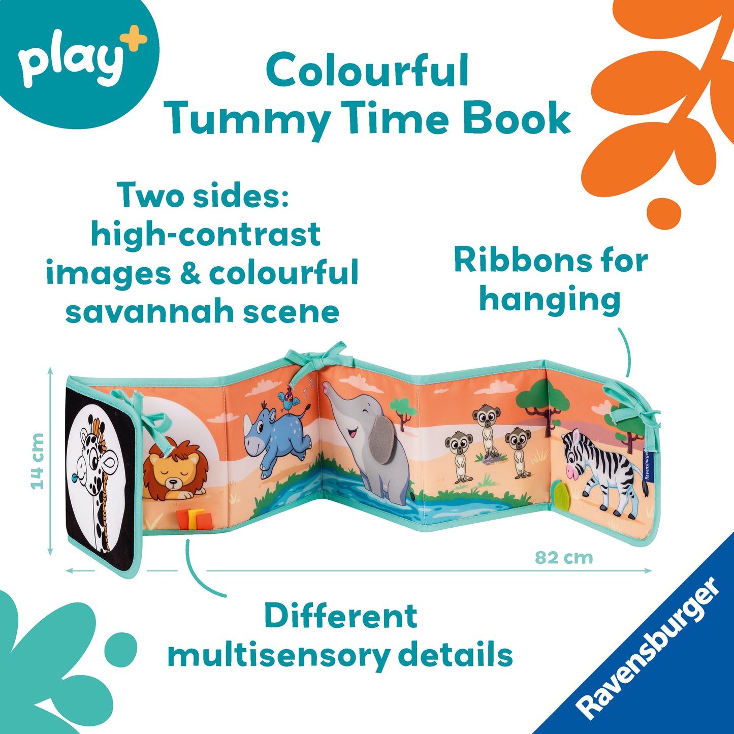 Ravensburger Tummy Time Book: Wild Animals
