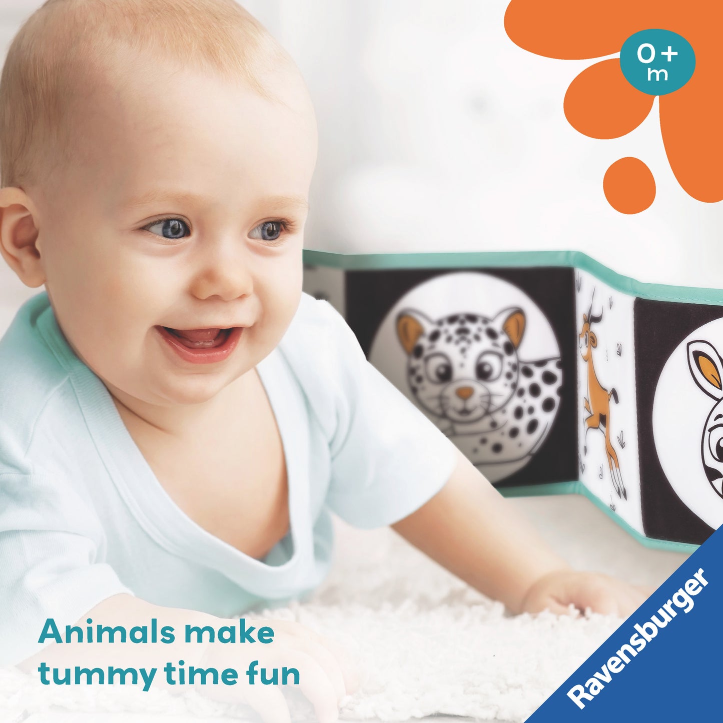 Ravensburger Tummy Time Book: Wild Animals