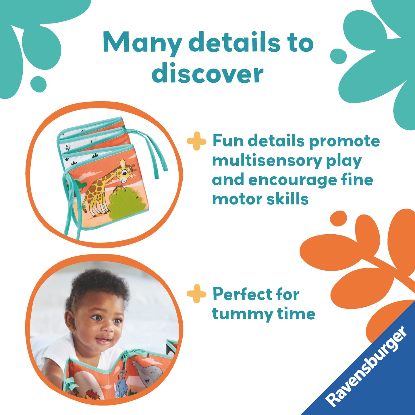 Ravensburger Tummy Time Book: Wild Animals