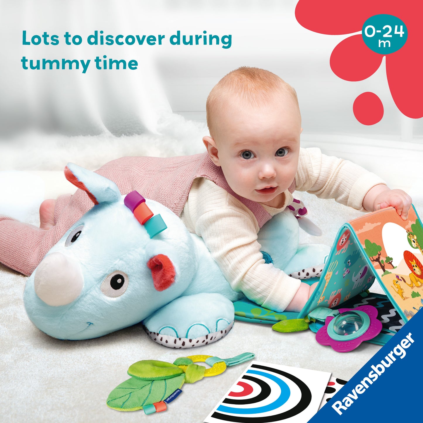 Ravensburger 3 in 1 Tummy Time Activity Station: Rhino