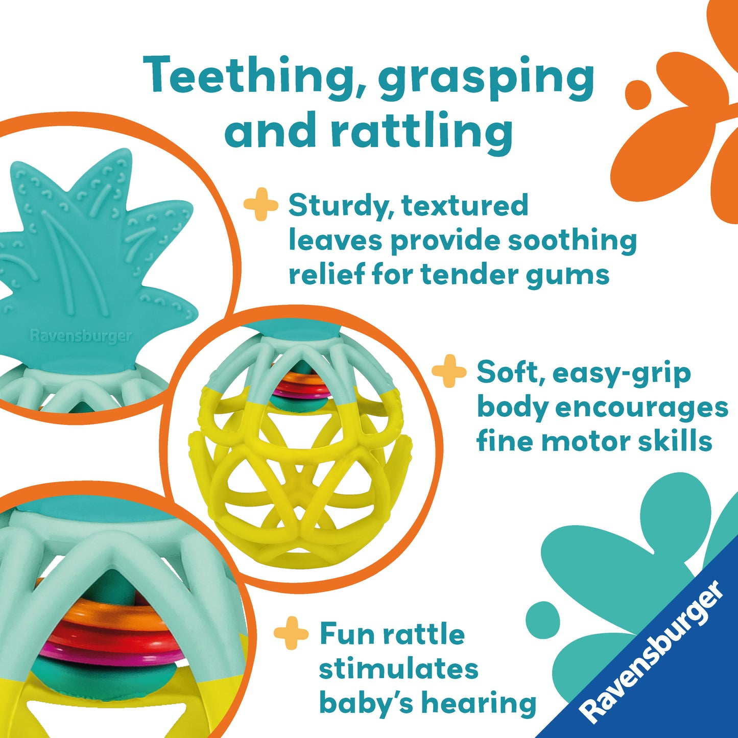 Ravensburger Rattle Teether: Pineapple