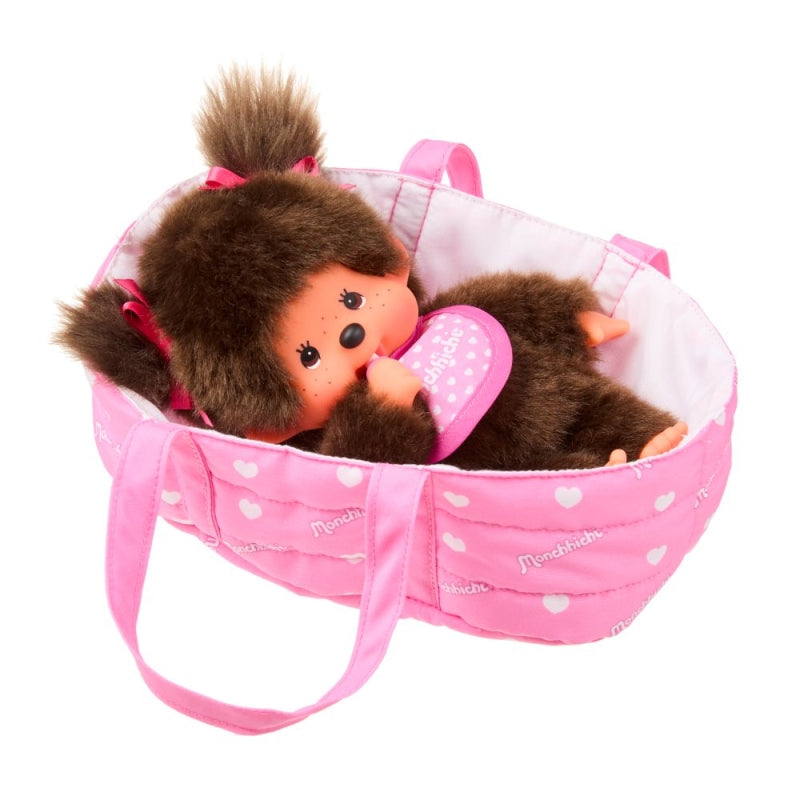 Monchhichi in Carrying Basket (20cm)
