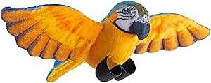 Wild Republic Plush Rainforest Bird Scarlet Blue And Yellow 11.5Cm
