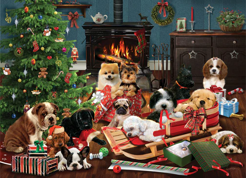 Cobble Hill Puzzles 1000 Pieces Christmas Puppies