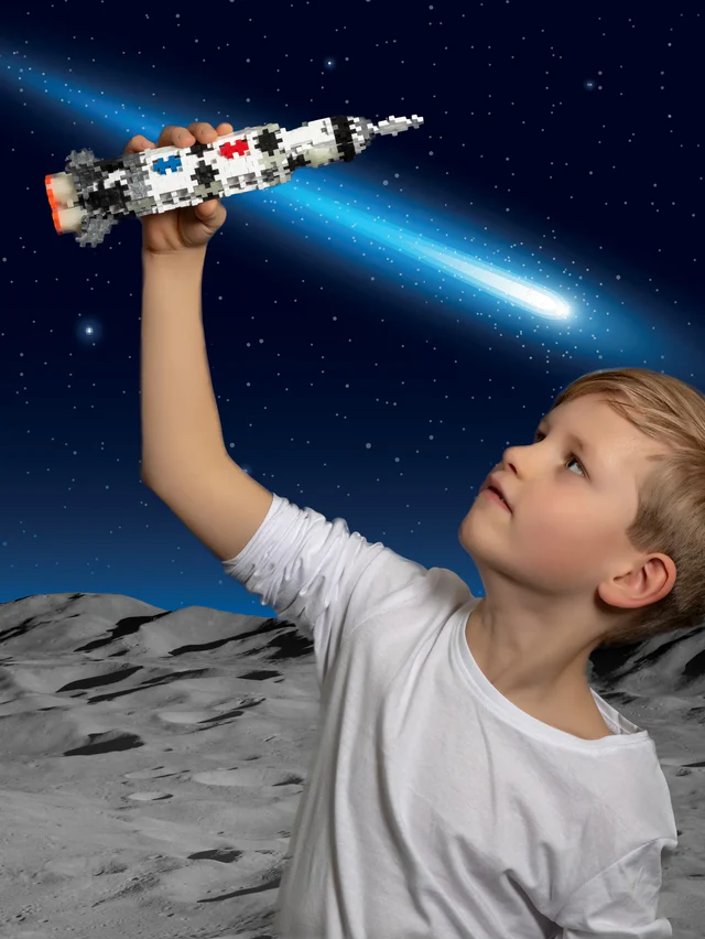 Plus Plus 240 pc Tube - Saturn V Rocket