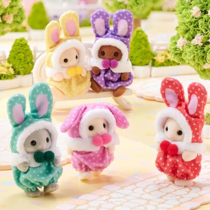 Sylvanian Families Cutie Collectibles -Colourful Bunny Costume Babies-