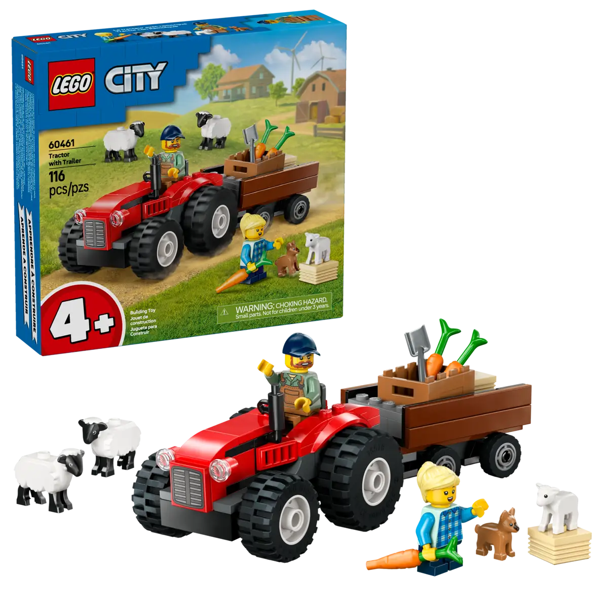 Lego City Great Vehicles 60461 Red Farm Tractor with Trailer & Sheep