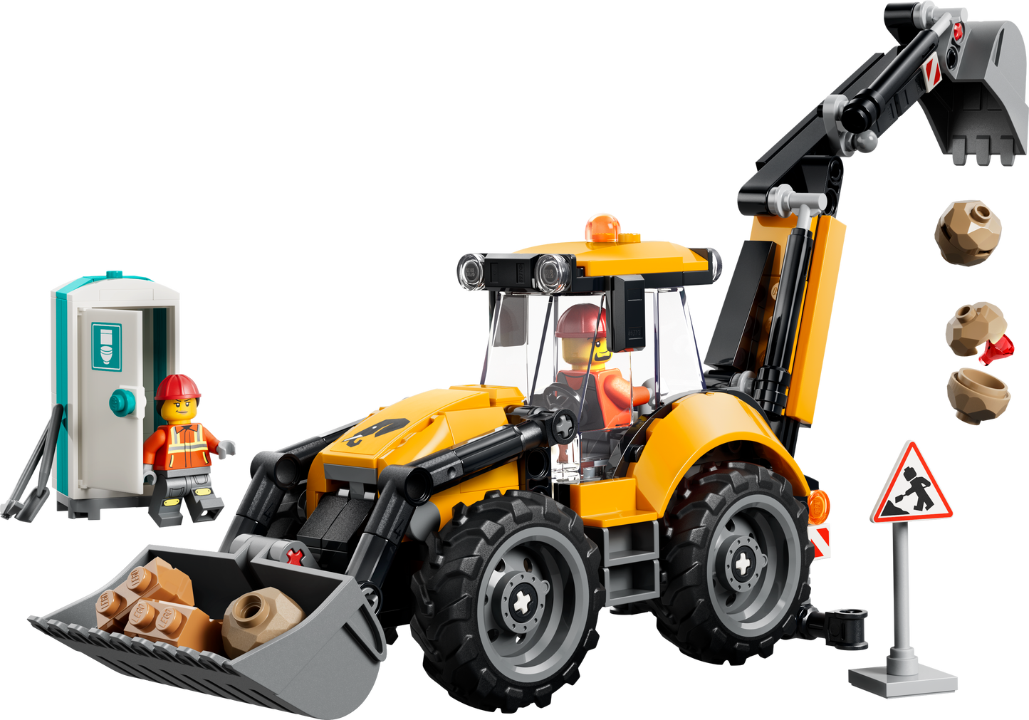 LEGO City Great Vehicles 60480 Yellow Backhoe Loader