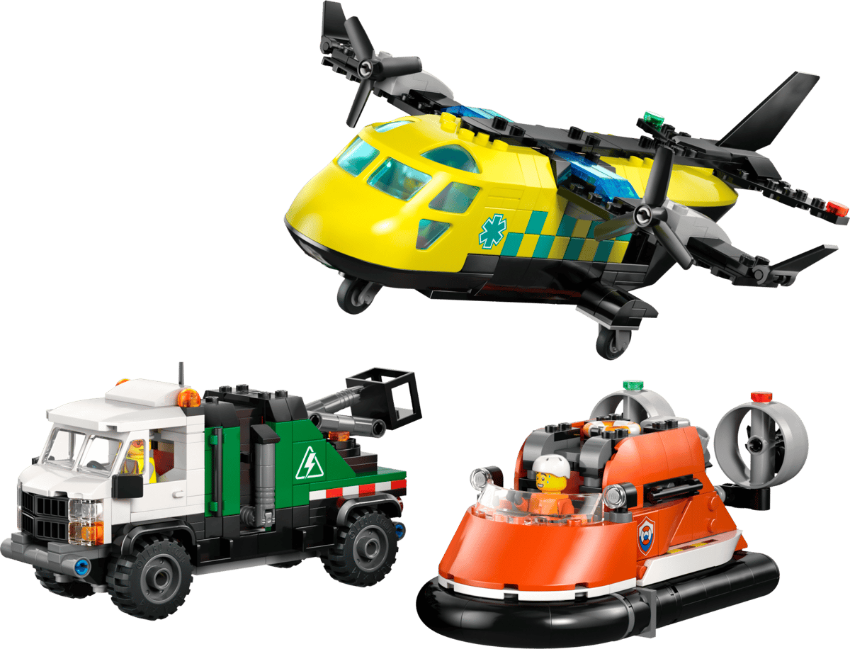 Lego City 60505 Airplane, Service Truck & Hovercraft Rem