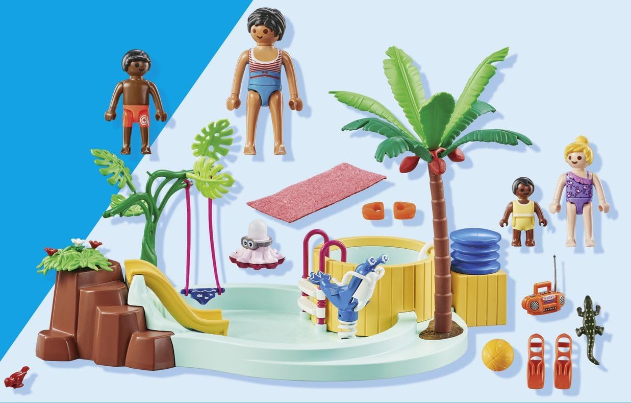 Playmobil 71529 MyLife Children's Pool with Whirlpool,