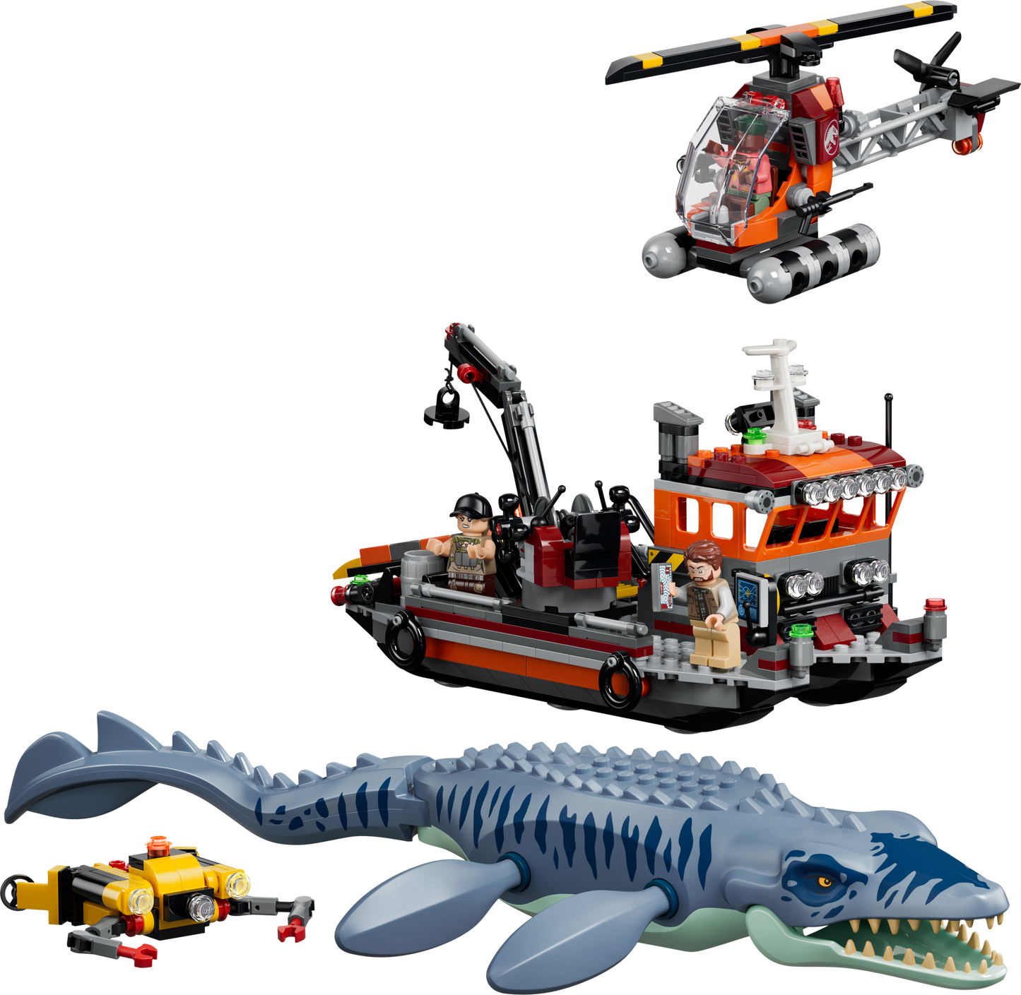 LEGO Jurassic World 77983 Mosasaurus Dinosaur Boat Attack