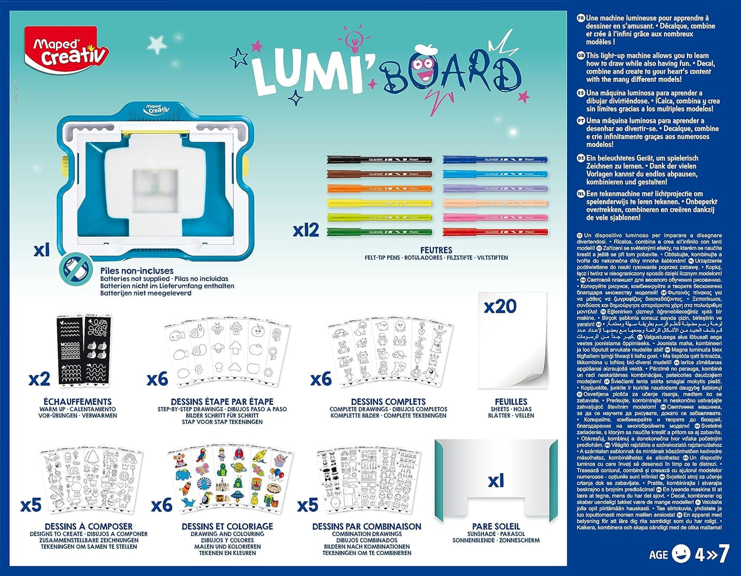 Maped Creativ Lumi Board Drawing Board With Light
