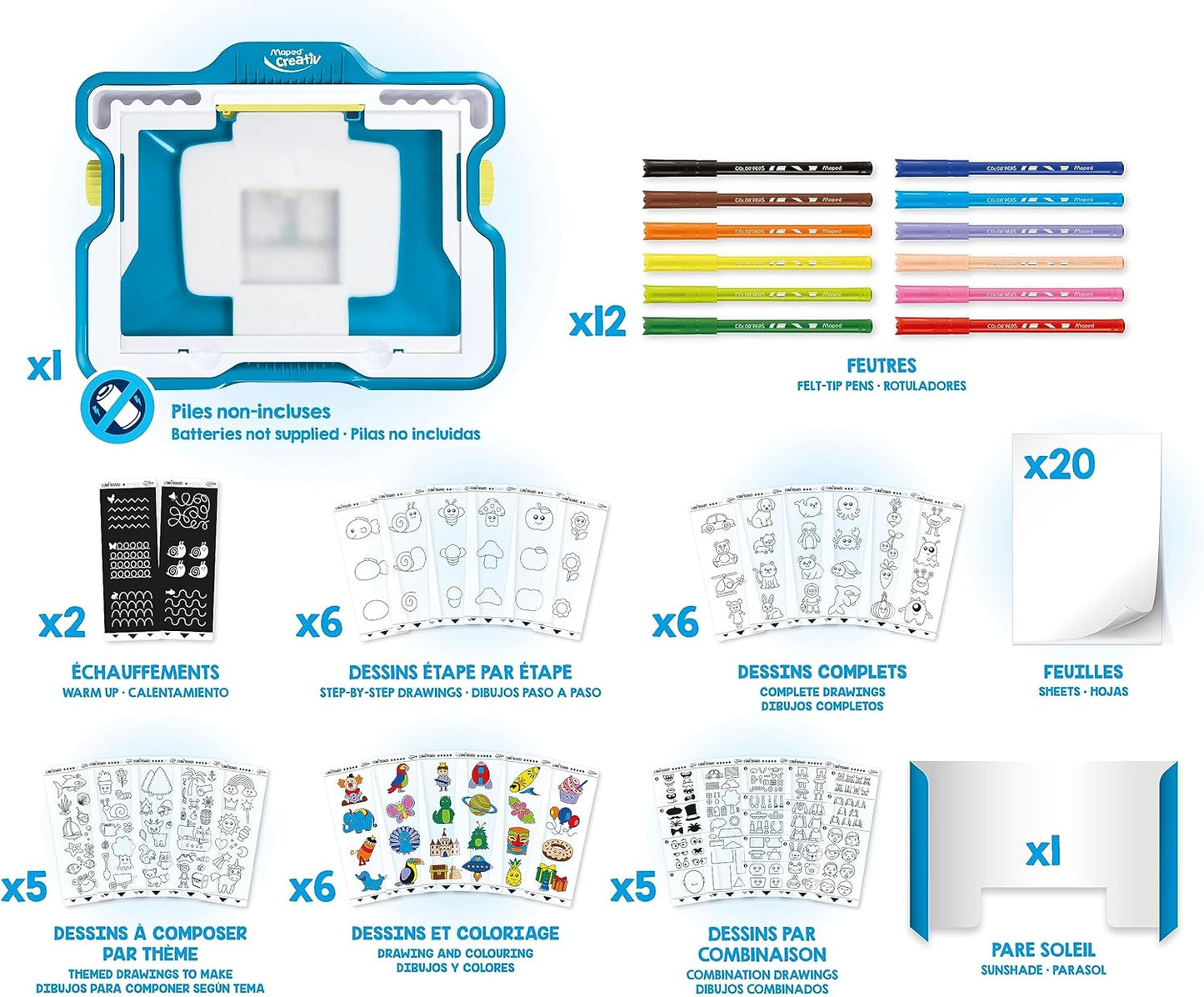 Maped Creativ Lumi Board Drawing Board With Light
