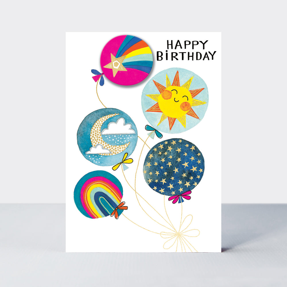 Rachel Ellen Bewitched - Happy Birthday Balloons Card
