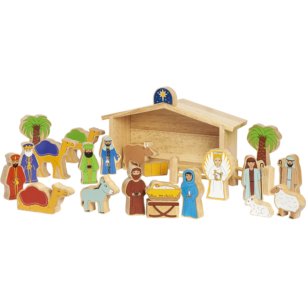Lanka Kade Deluxe Nativity Story Playset - 24 Pieces + Stable