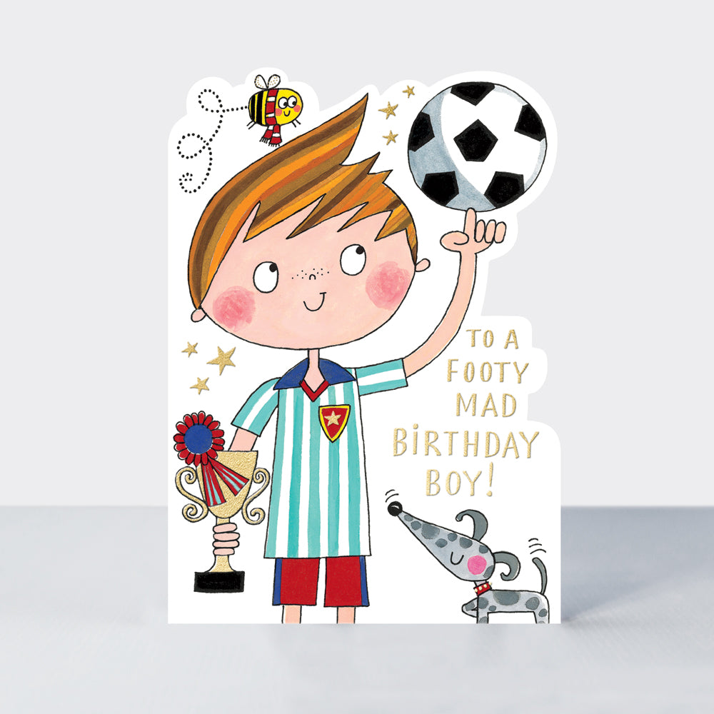 Rachel Ellen Cookie Cutters - Footy Mad Birthday Boy Card