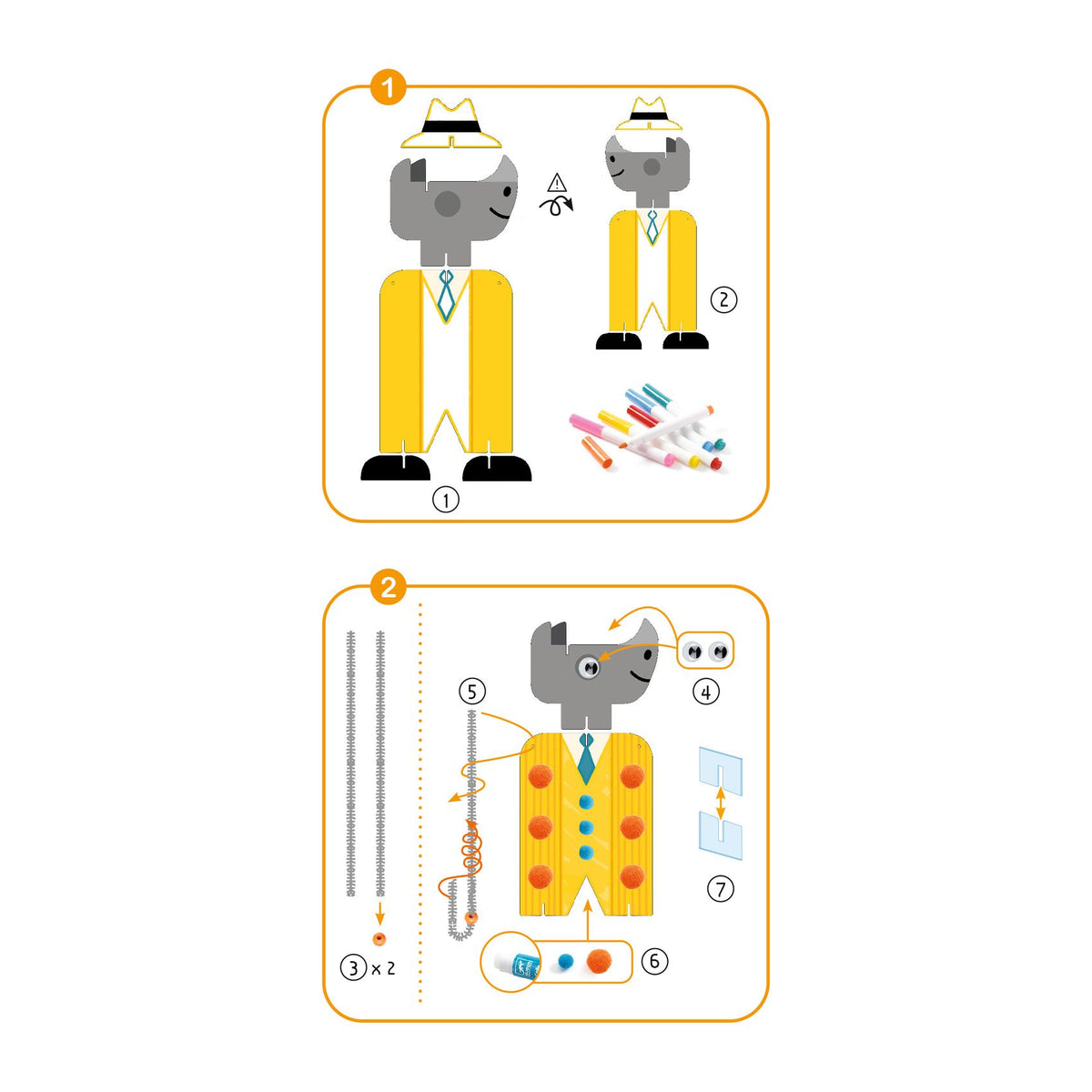 Djeco Creative Punch Out Box-Activity Kit… Everything Gets Used!-6 Savanna Chic