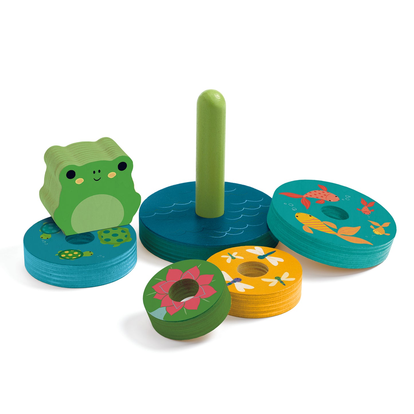 Djeco Puzz & Stack Rainbow Wooden Puzzle