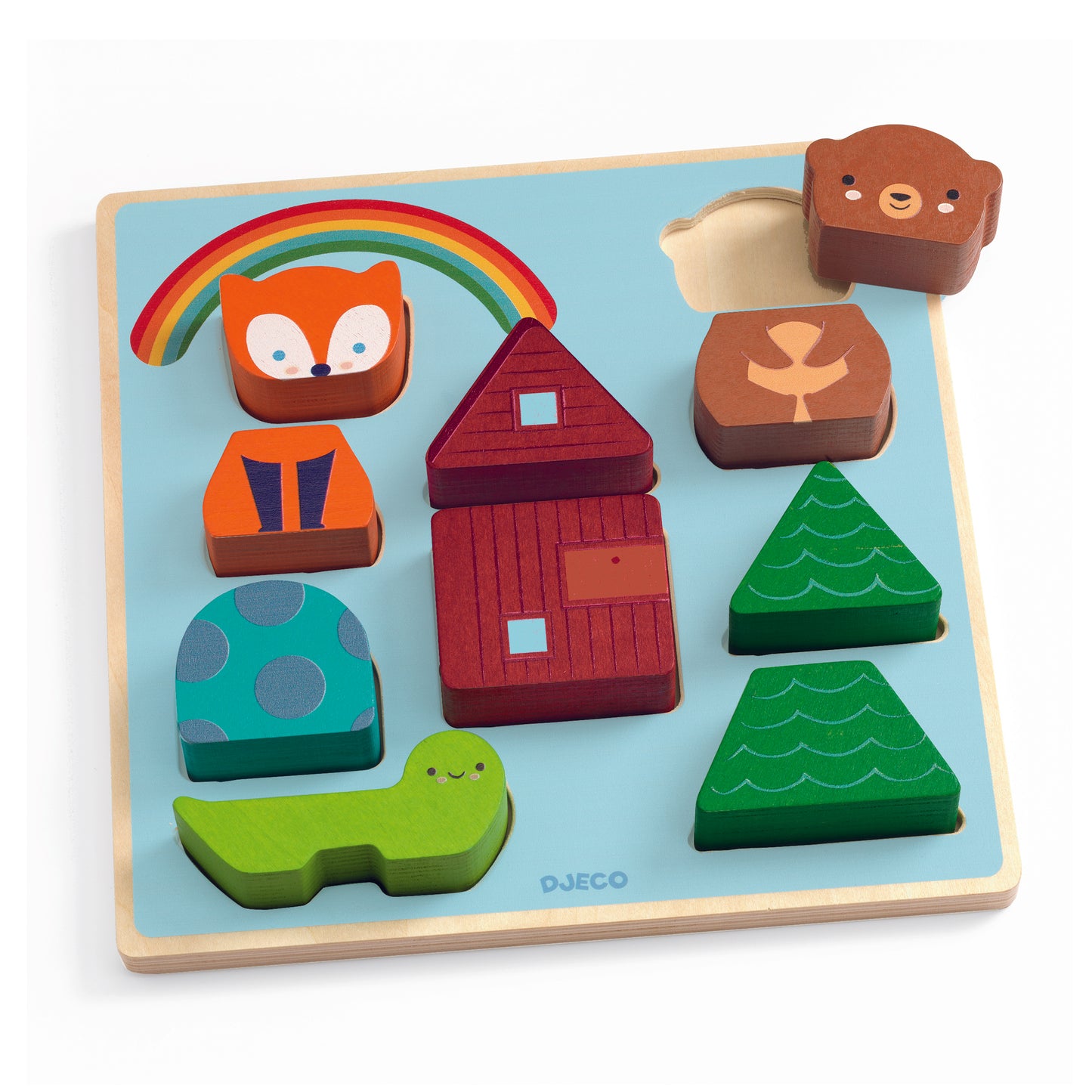 Djeco Puzz & Match Rainbow Wooden Puzzle