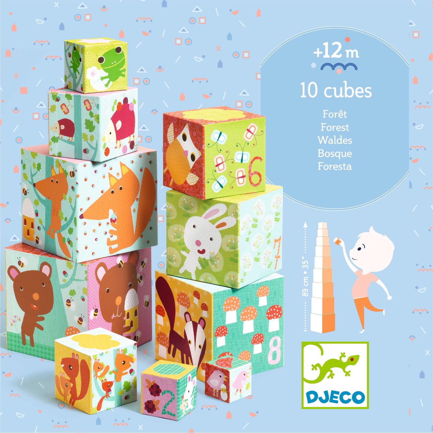 Djeco 10 Forest Blocks Nesting Blocks