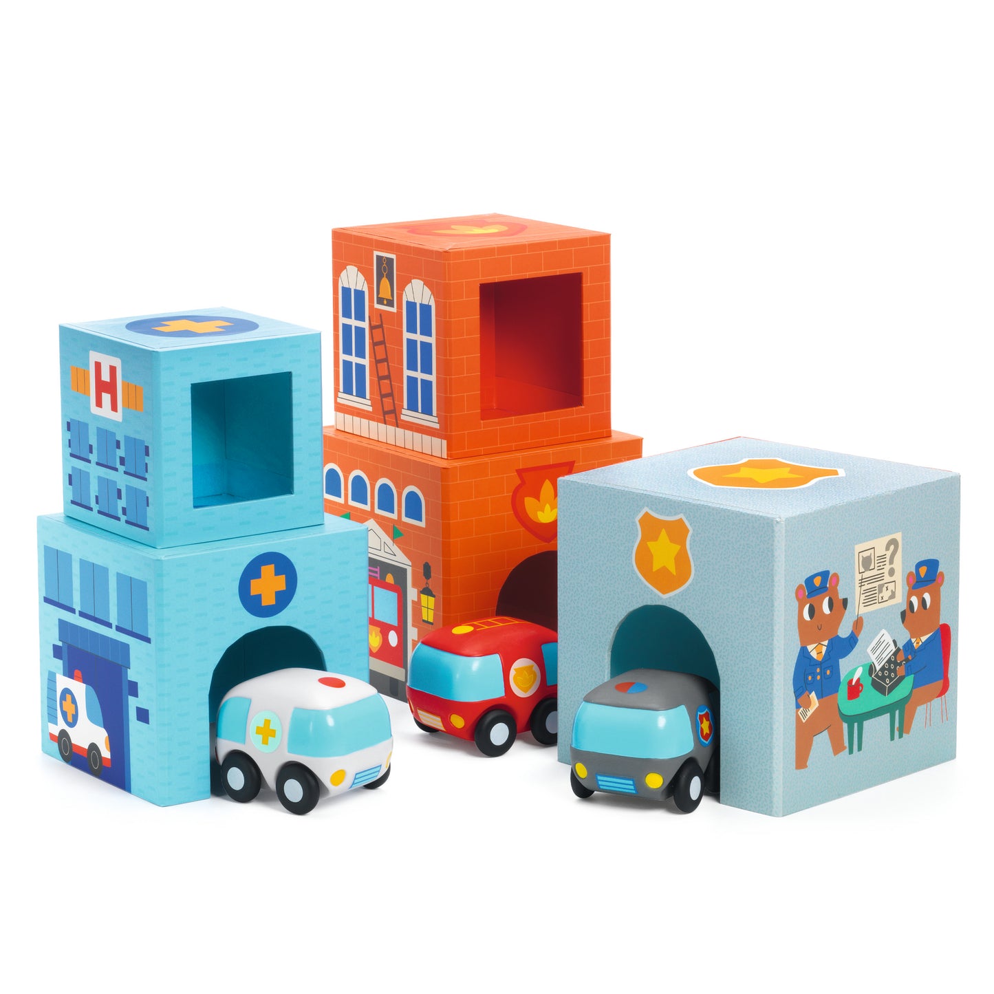 Djeco TopaniCar Stacking Blocks