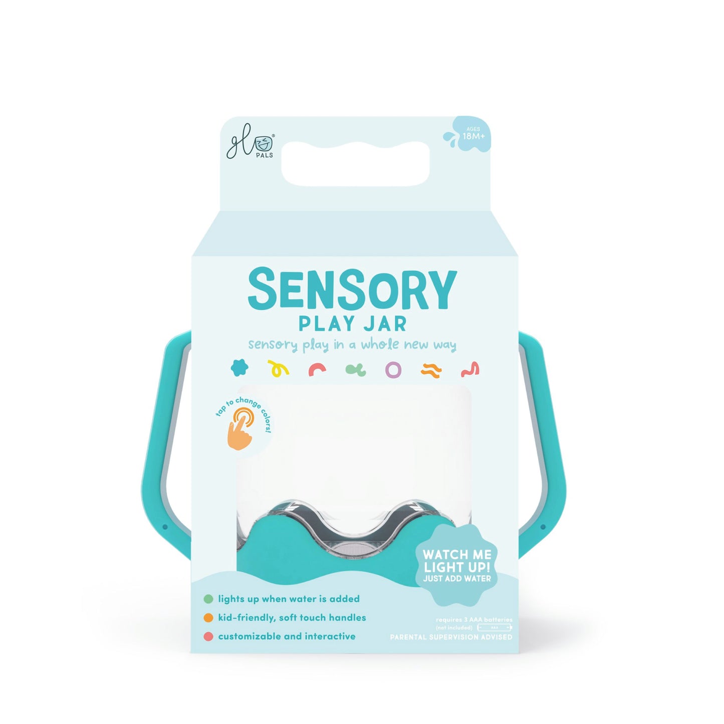 Glo Pals Sensory Play Jar - Blue