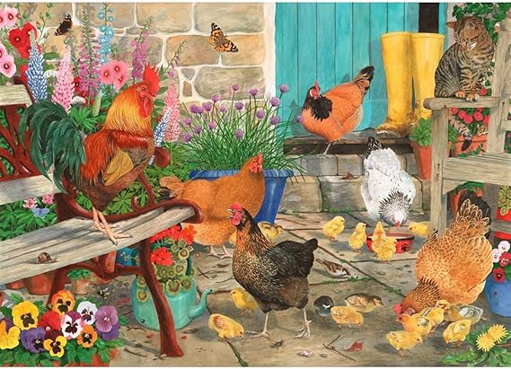 The House Of Puzzles Hen Pecked 1000 Piece Puzzle