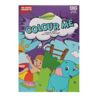 World of Colour A4 96Pg Perforated Colouring Book The World Around Us