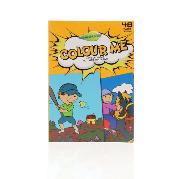 World of Colour A4 48Pg Perforated Colouring Book Boys