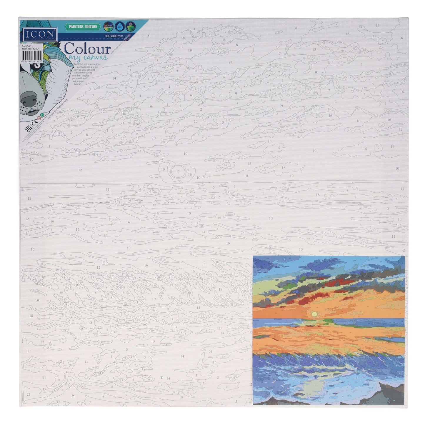 Icon 300x300mm Colour My Canvas Sunset