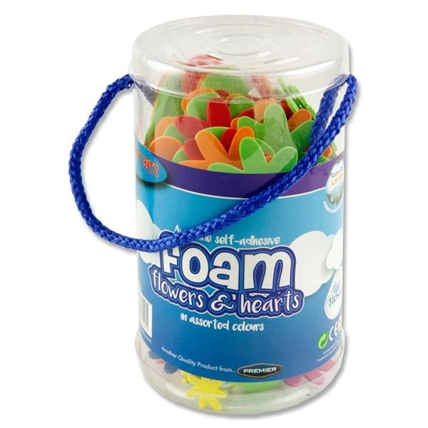 Crafty Bitz Self Adhesive Tub Foam Flowers & Hearts