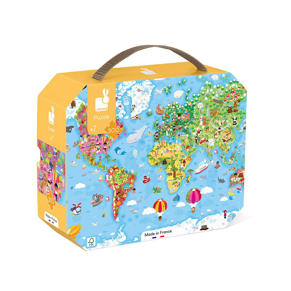 Janod World Giant Puzzle - 300 Pcs