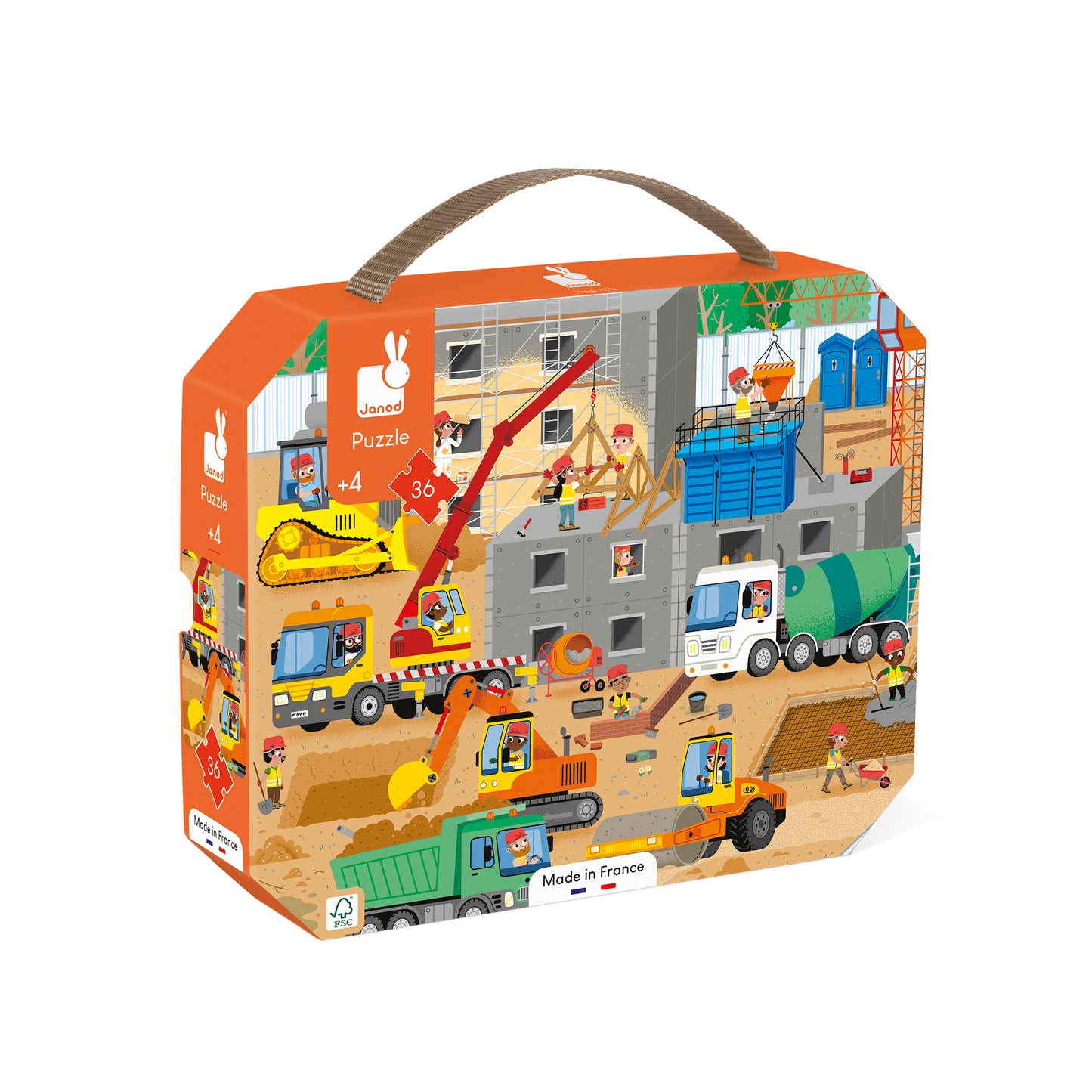 Janod Puzzle Construction Site - 36 Pcs
