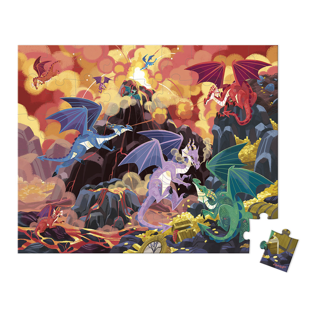 Janod Puzzle Fiery Dragons- 54 Pcs
