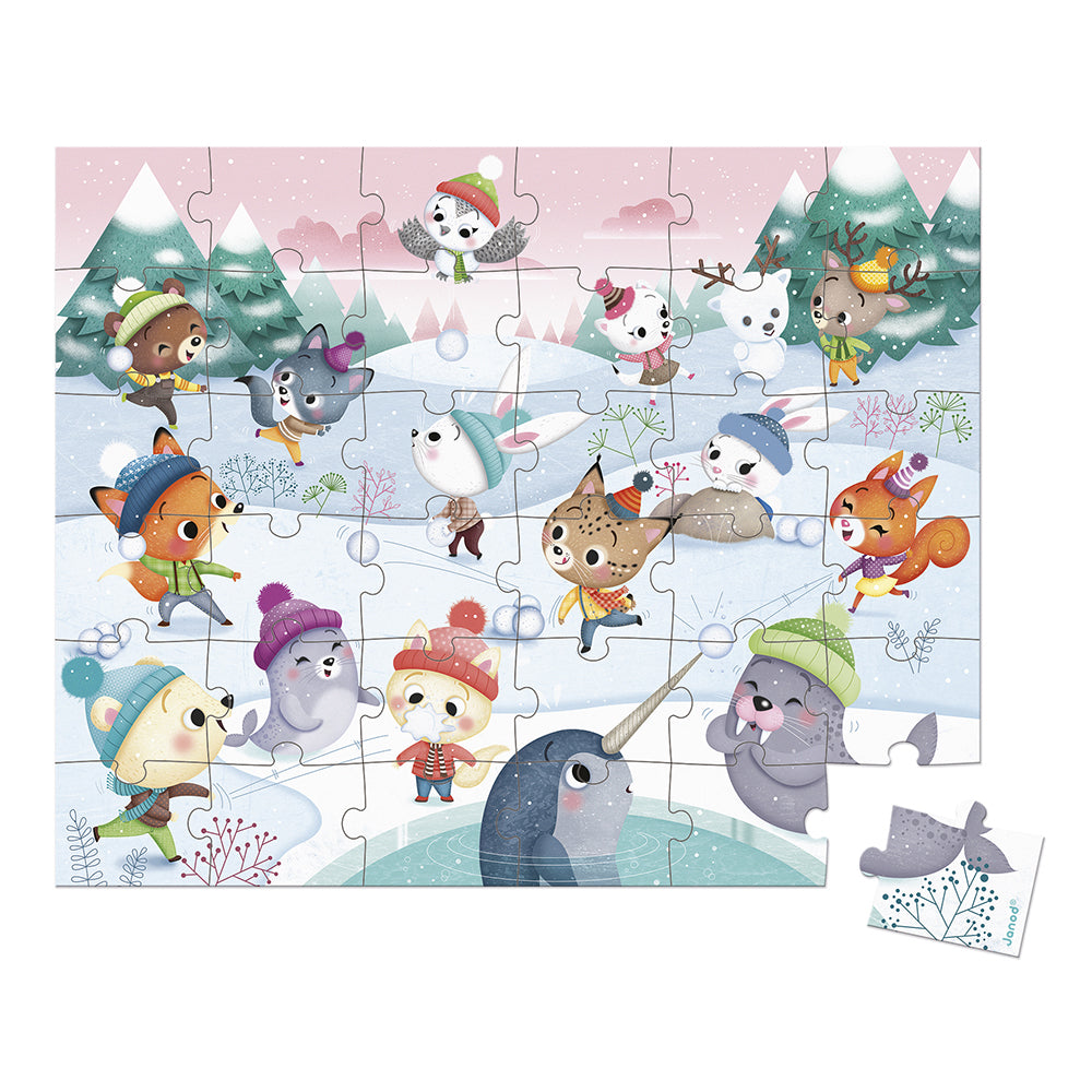 Janod Puzzle Snow Party - 36 Pcs