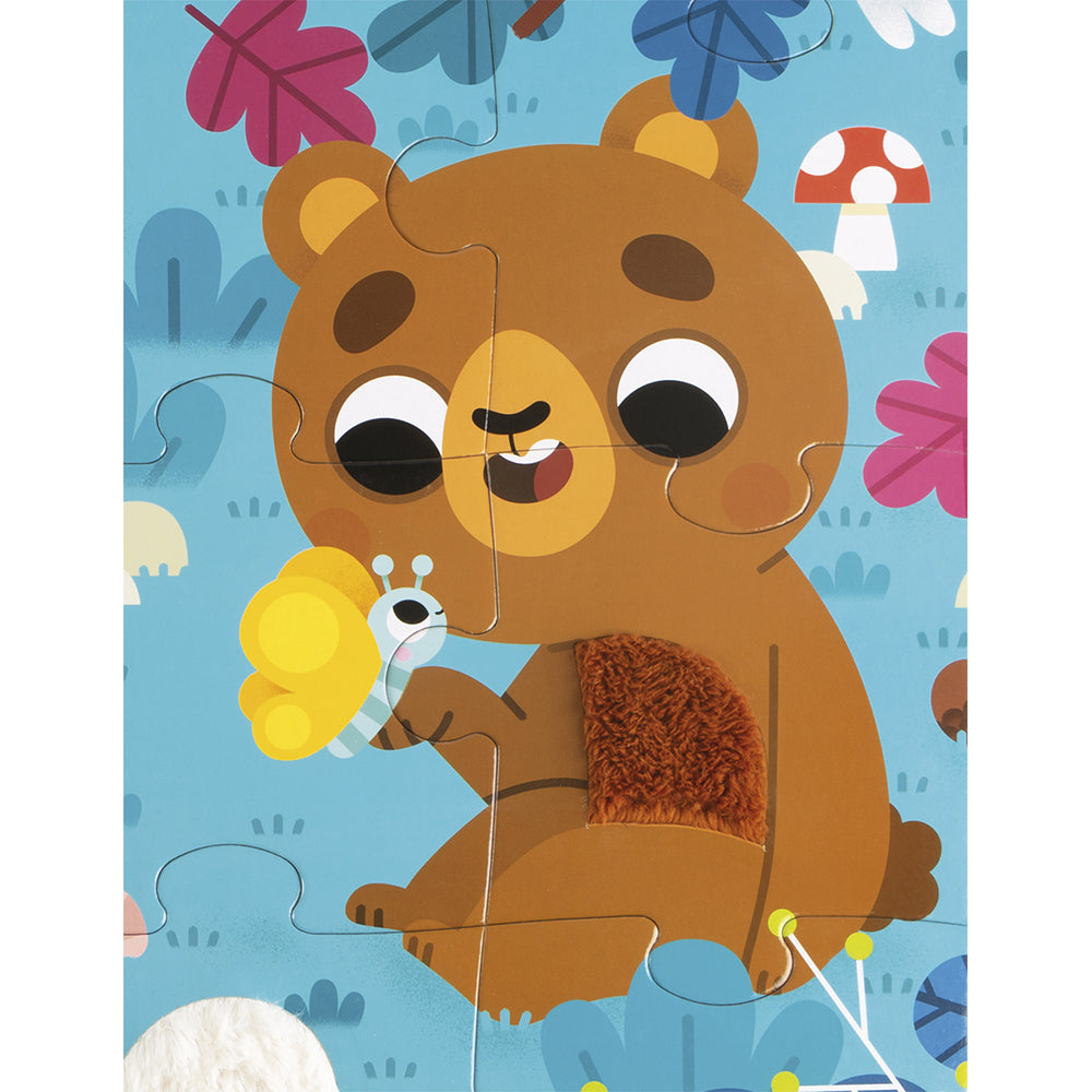 Janod Tactile Puzzle "Forest Animals" - 20 Pcs