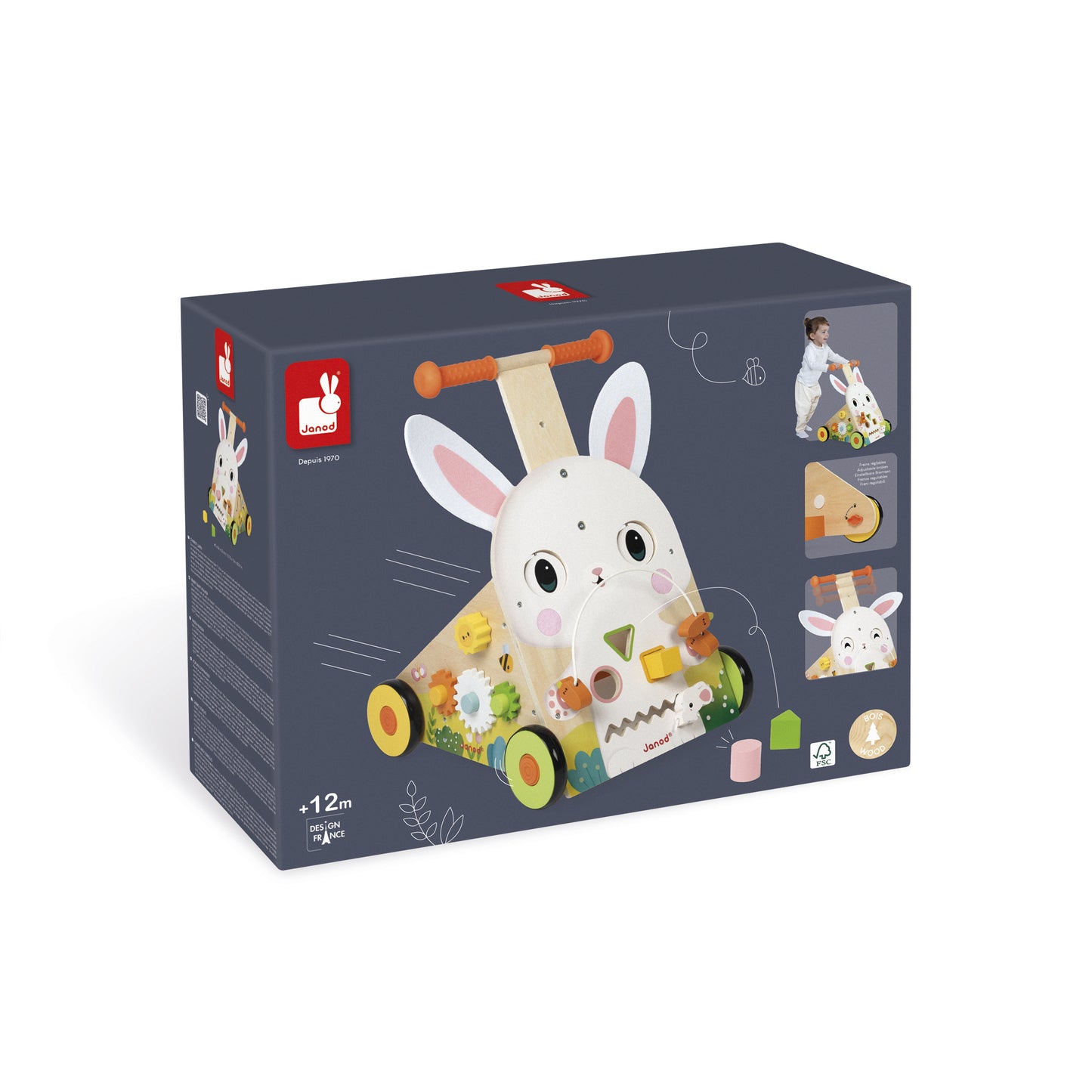 Janod Farm - Rabbit Baby Walker