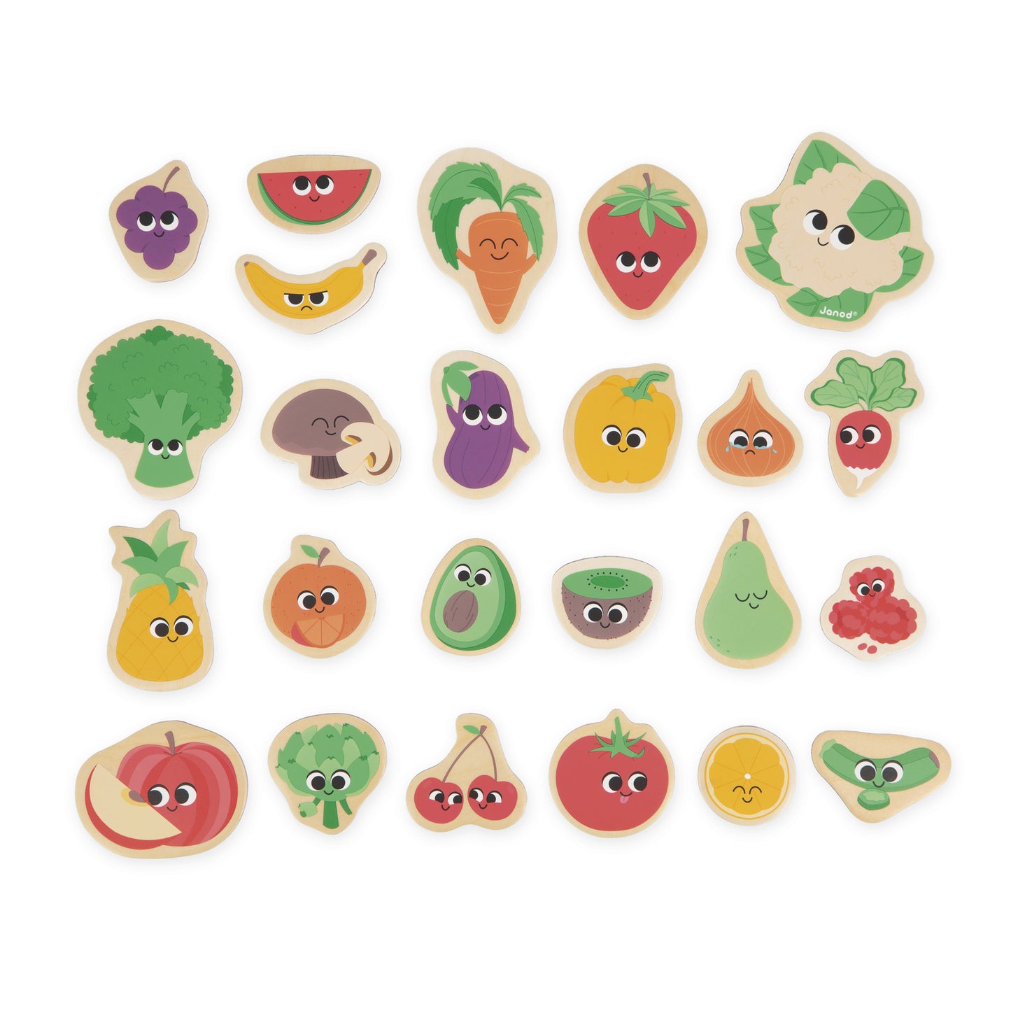 Janod 24 Fruit & Vegetable Magnets