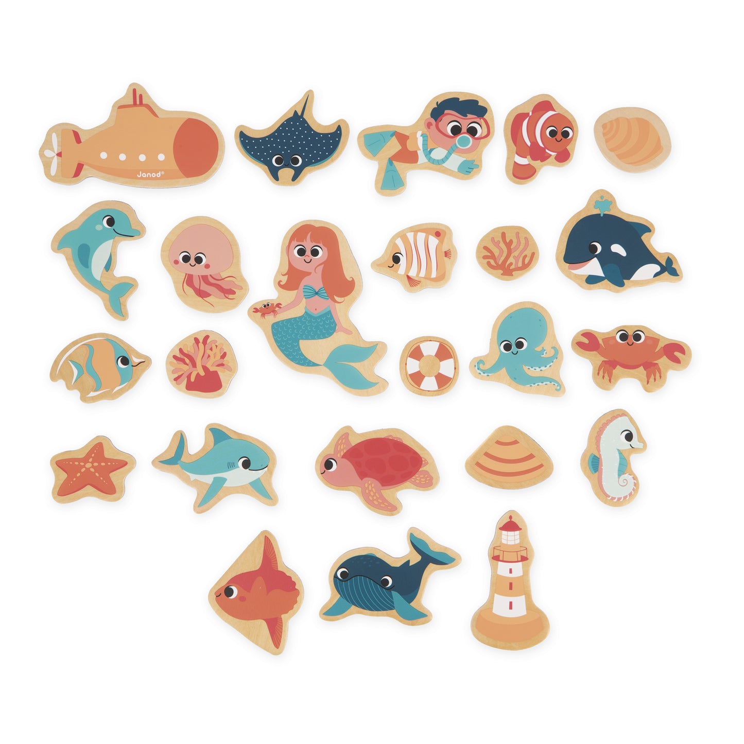 Janod 24 Sea Life Magnets