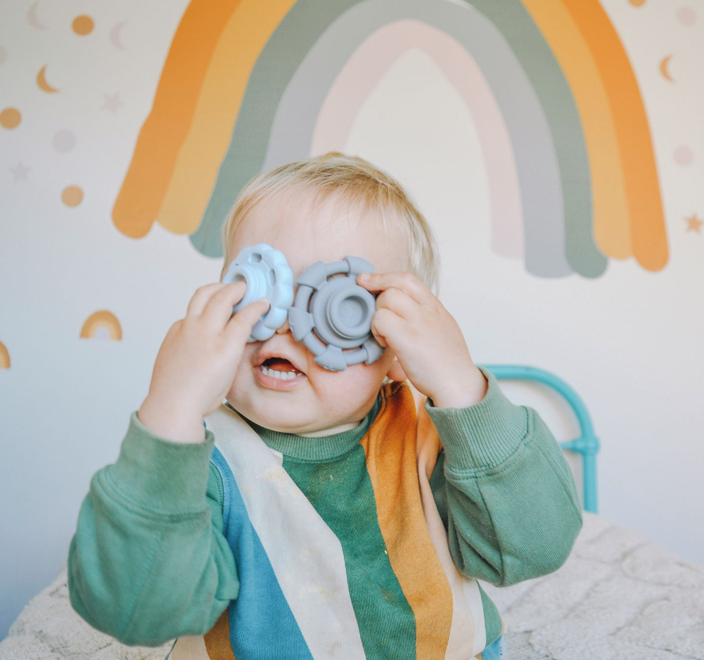 Jellystone Rainbow Stacker & Teether Toy - Ocean