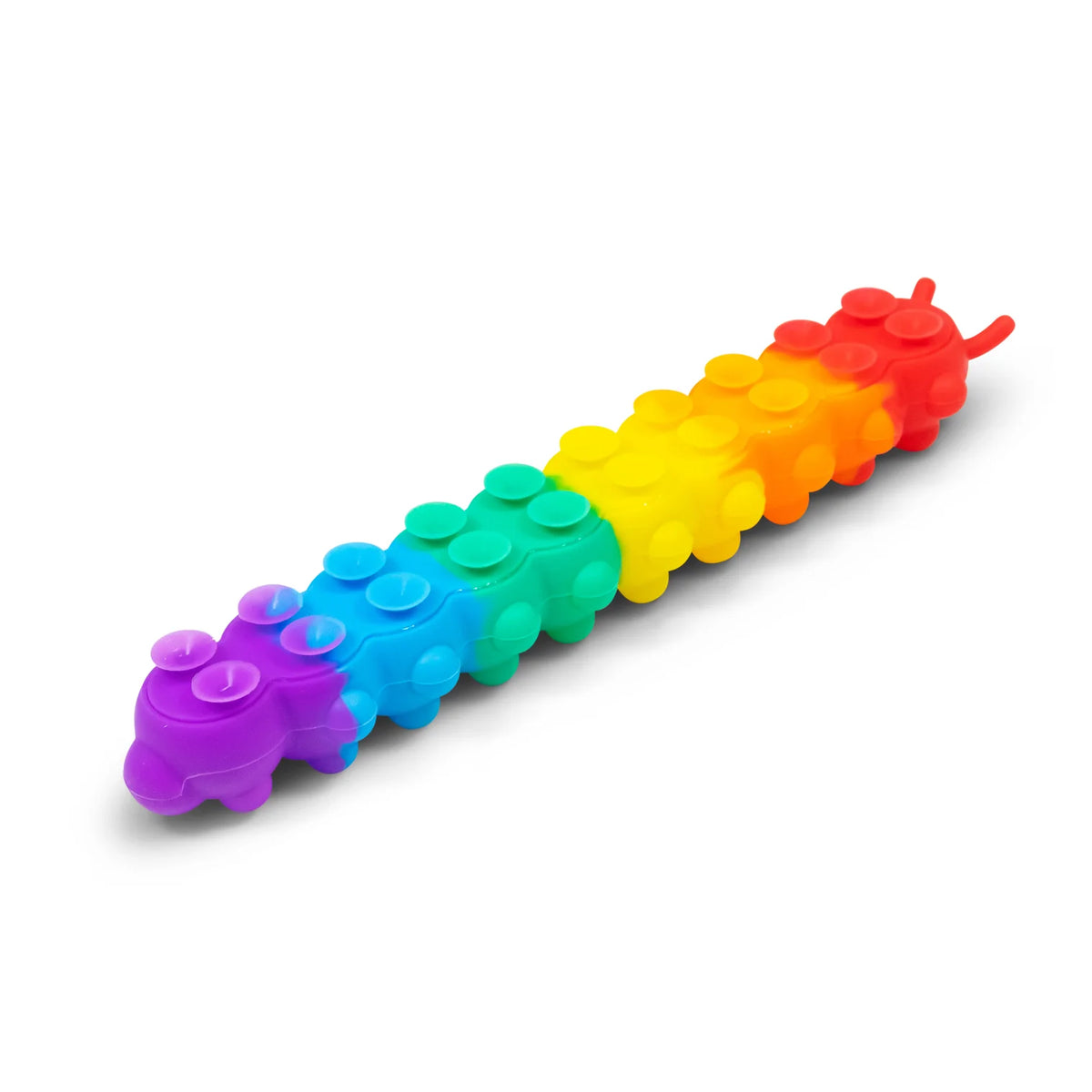 HGL Light Up Suction Push Popper Rainbow Caterpillar