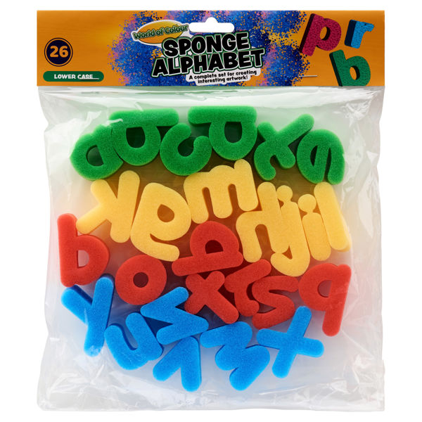 World of Colour Pkt26 Sponge Alphabet Lower Case