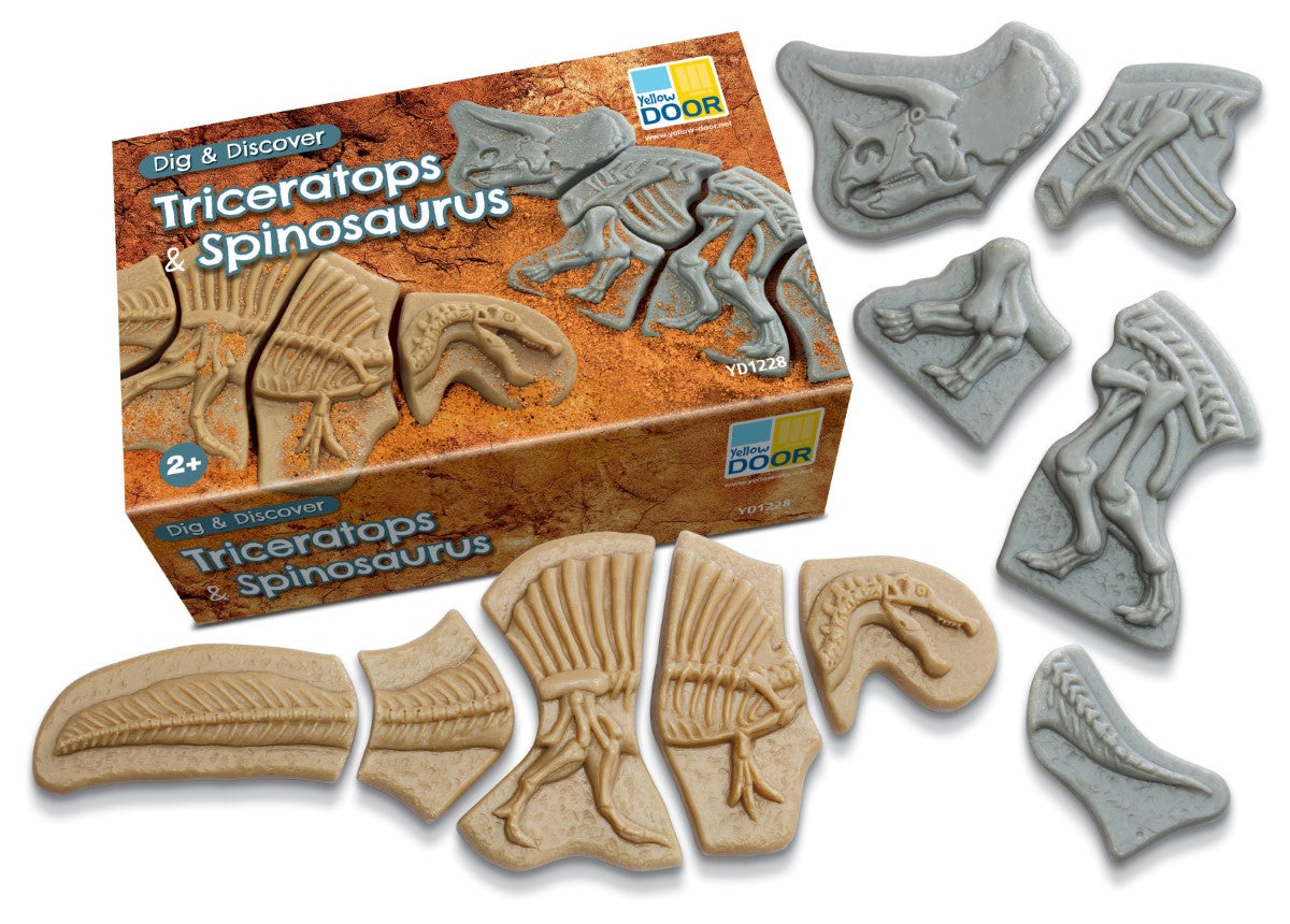 Yellow Door Dig and Discover – Triceratops & Spinosaurus