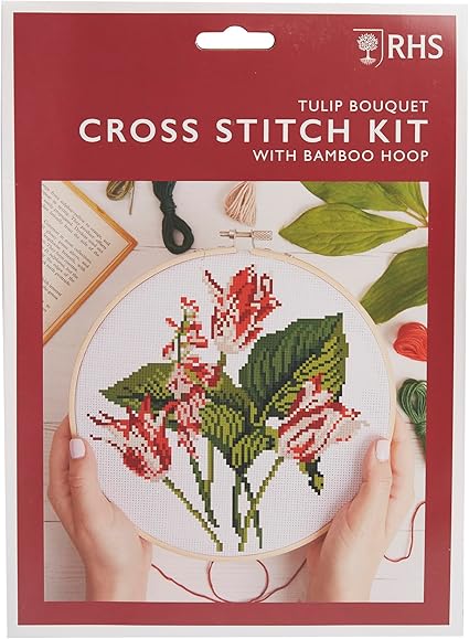 RHS Cross Stitch Kit-Tulip Bouquet